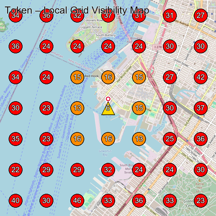 Token GeoGrid visibility map for Furniture Store in Suite C308